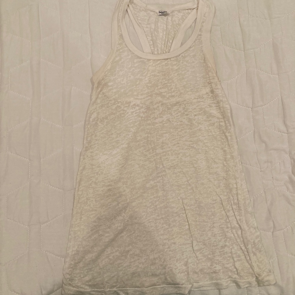 Light weight see through white splendid tank